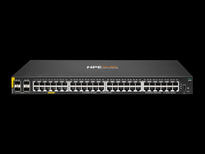HPE Aruba Networking CX 6000 48G Class4 PoE 4SFP 370W Switch - Image 1