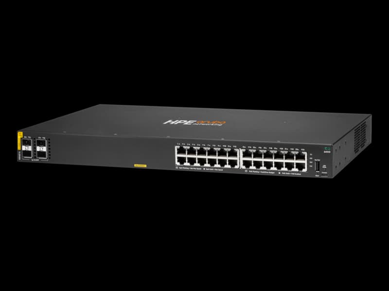 HPE Aruba Networking CX 6000 24G Class4 PoE 370W Switch