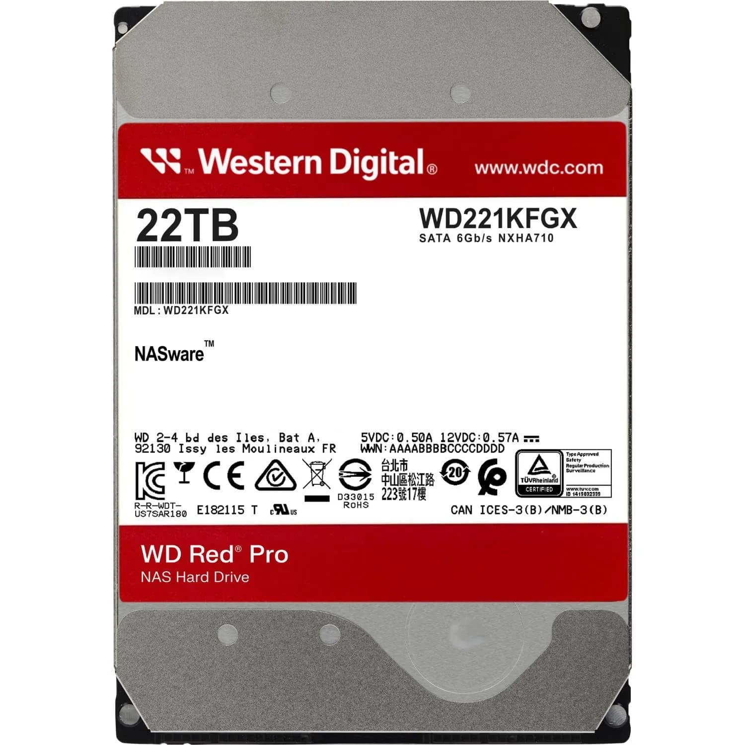 Western Digital Red Pro internal hard drive 22 TB